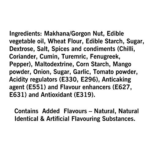 Pravin Mixbox Makhana - Indian Masala 32gm - Ingredients
